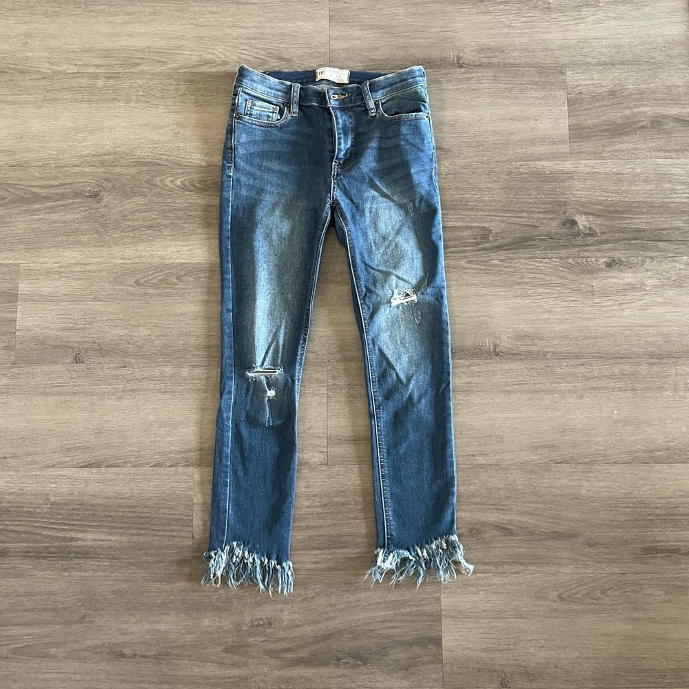 Free People Distressed Skinny Jeans